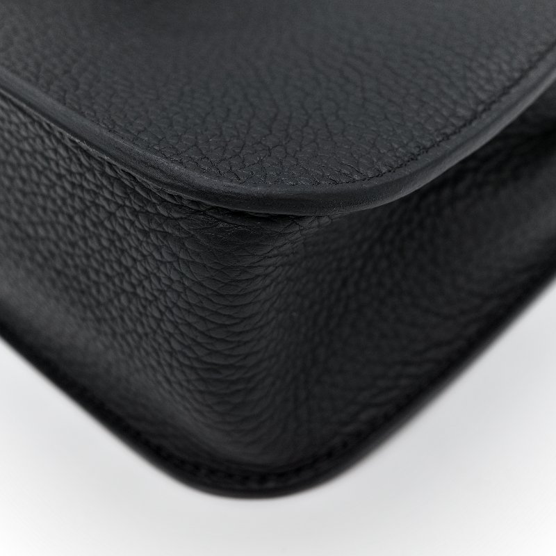 (近新品♥️超級新)Hermès 愛馬仕 Halazan 25 黑色牛皮 TC 手提包 斜挎包 W刻-13