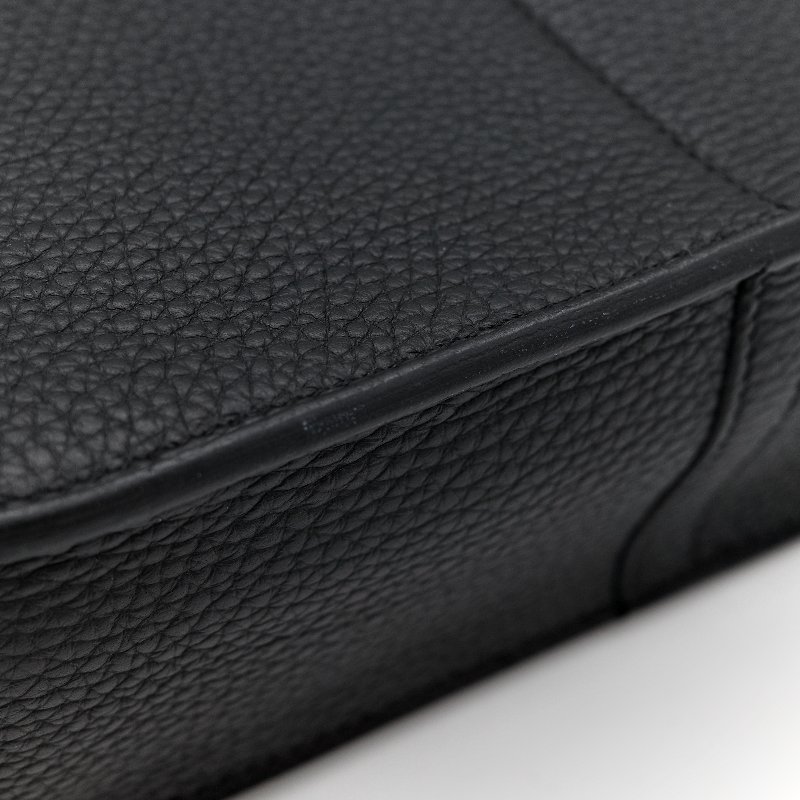 (近新品♥️超級新)Hermès 愛馬仕 Halazan 25 黑色牛皮 TC 手提包 斜挎包 W刻-15