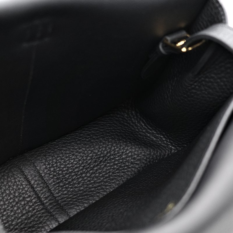 (近新品♥️超級新)Hermès 愛馬仕 Halazan 25 黑色牛皮 TC 手提包 斜挎包 W刻-22