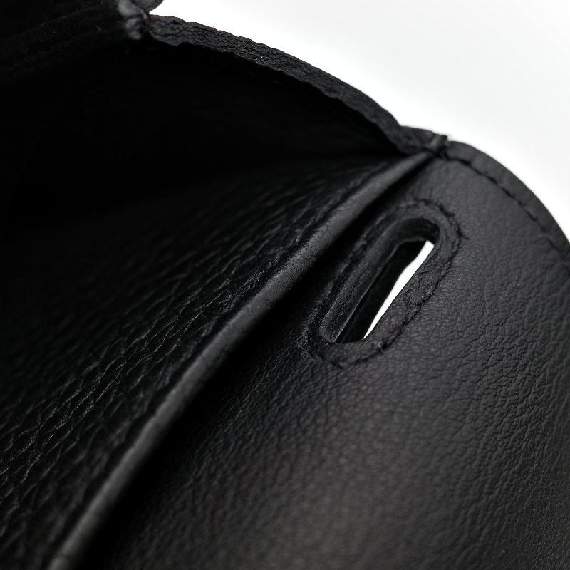 (近新品♥️超級新)Hermès 愛馬仕 Halazan 25 黑色牛皮 TC 手提包 斜挎包 W刻-29