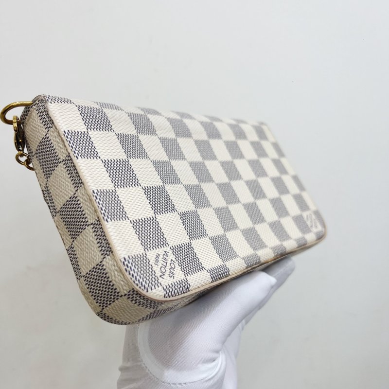 路易威登/Louis Vuitton 白棋盤格三合一鏈條包 經典百搭-3