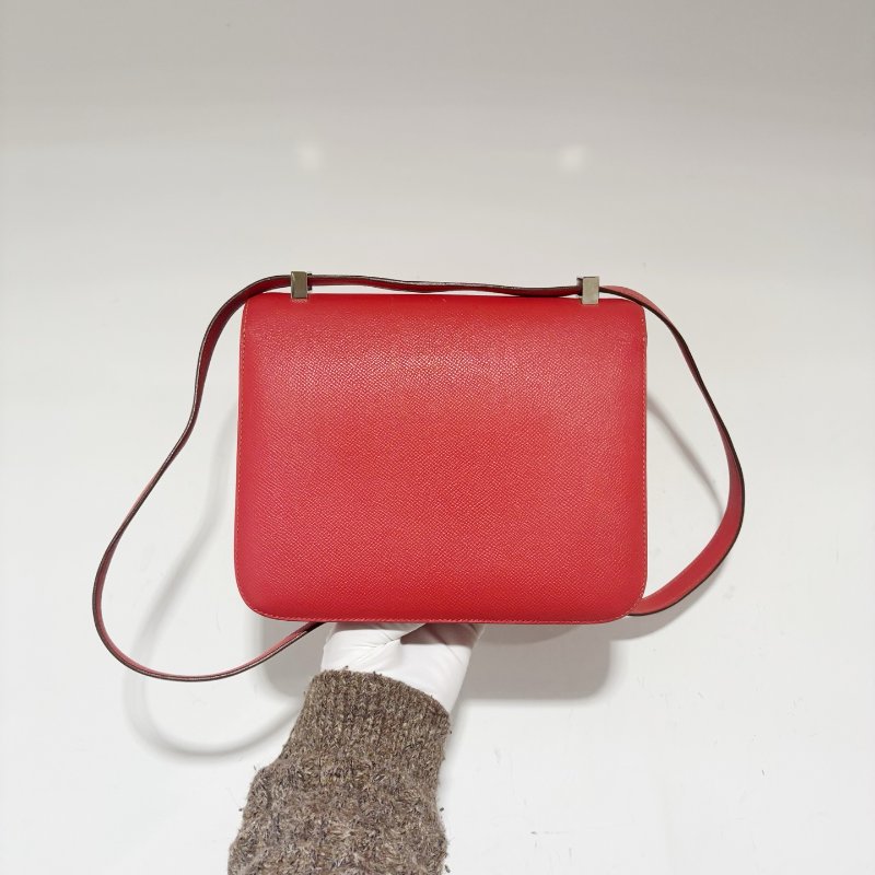 Hermes愛馬仕 Constance康康24 齋普爾粉 銀扣 肩背斜背包 E皮-1