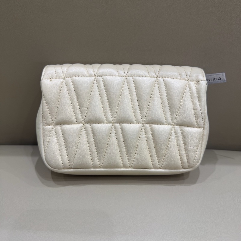 Versace範思哲Virtus系列白色金扣鏈條包-1