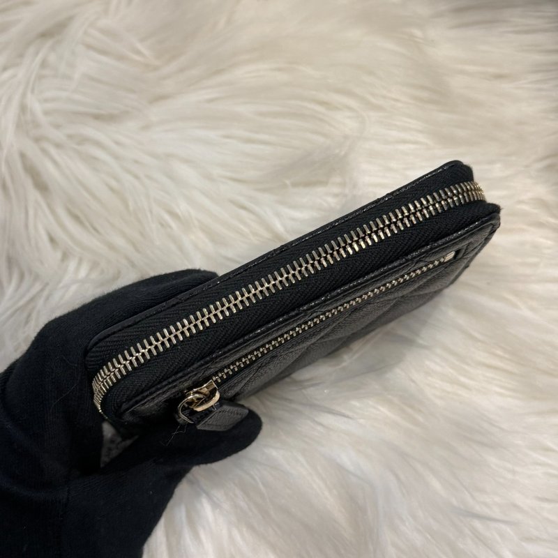 香奈兒 25s拉鍊對開荔枝短夾-4