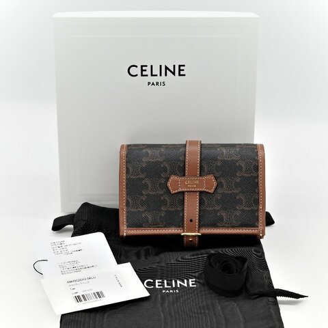 Celine 思琳 標誌印花 牛皮革 珠寶 收納袋 收納包