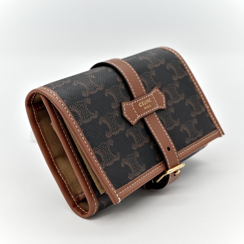 Celine 思琳 標誌印花 牛皮革 珠寶 收納袋 收納包-3