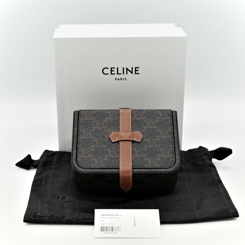 Celine 思琳 標誌印花 牛皮革 大型 珠寶盒 4M0382DIU 凱旋花紋 珠寶盒