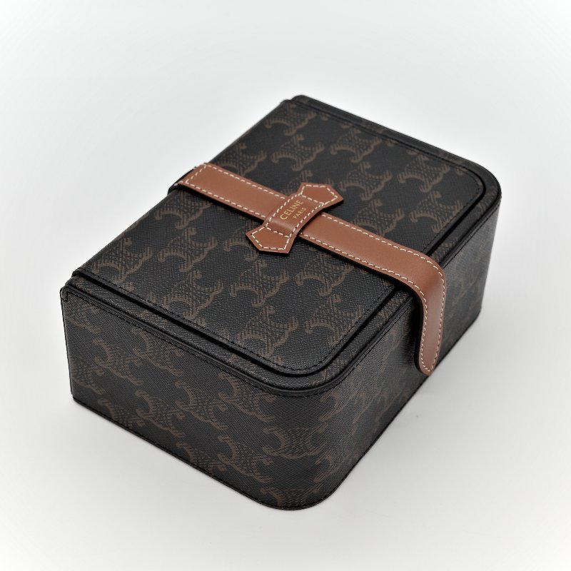 Celine 思琳 標誌印花 牛皮革 大型 珠寶盒 4M0382DIU 凱旋花紋 珠寶盒-2