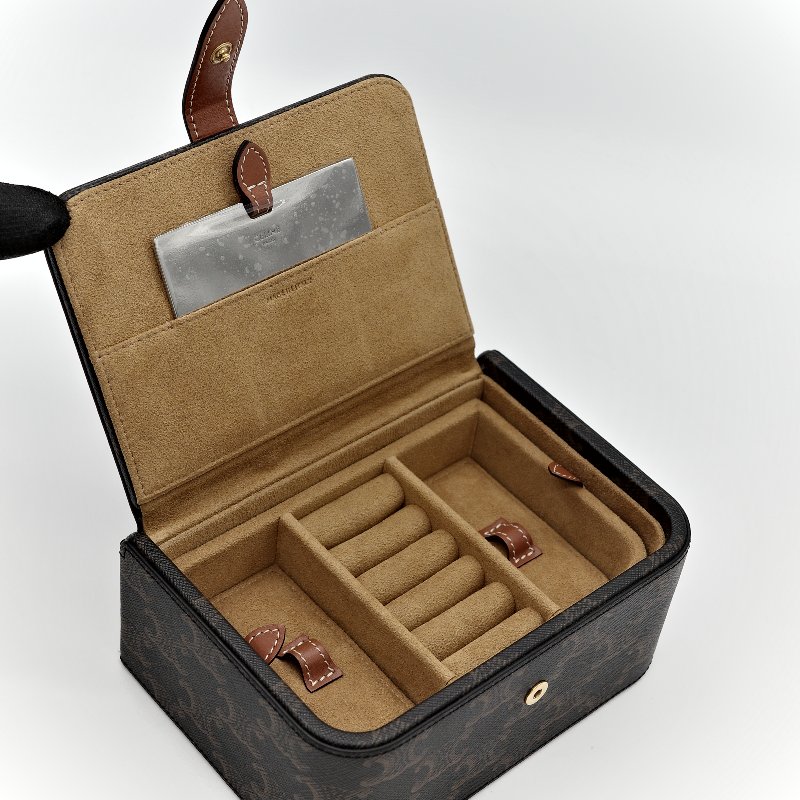 Celine 思琳 標誌印花 牛皮革 大型 珠寶盒 4M0382DIU 凱旋花紋 珠寶盒-7