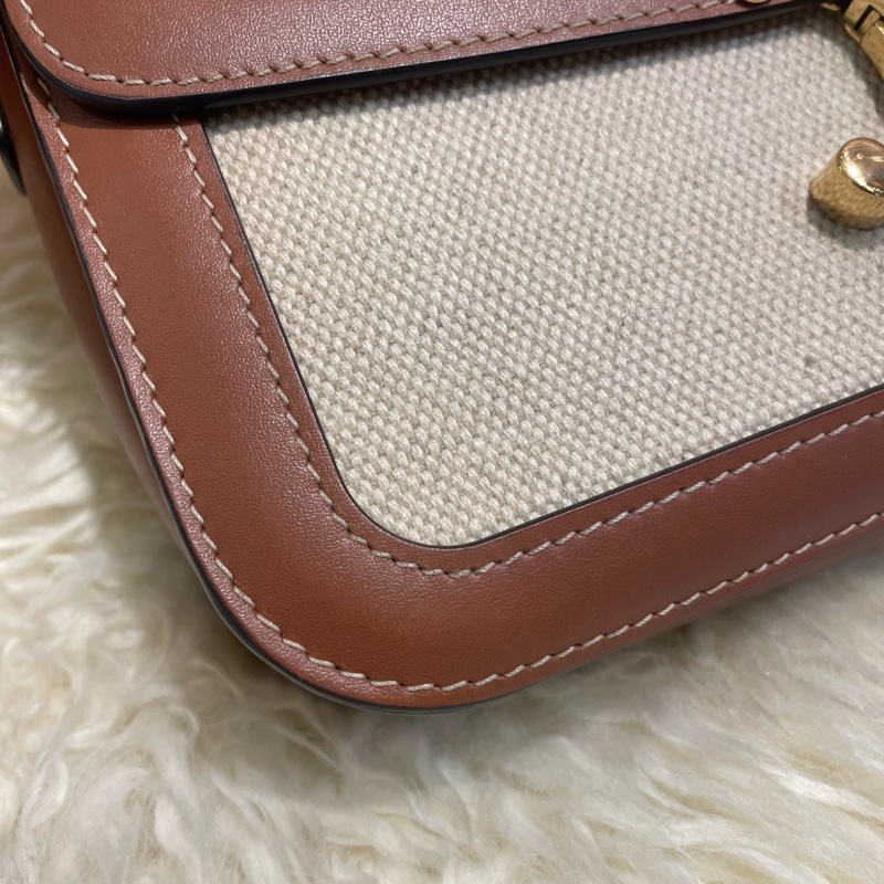 Celine Triomphe 皮革拼帆布-2