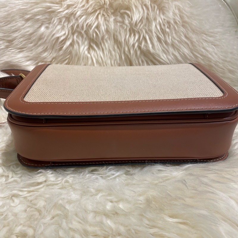 Celine Triomphe 皮革拼帆布-6