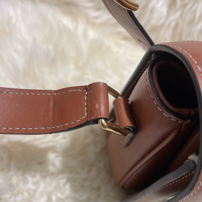 Celine Triomphe 皮革拼帆布-7