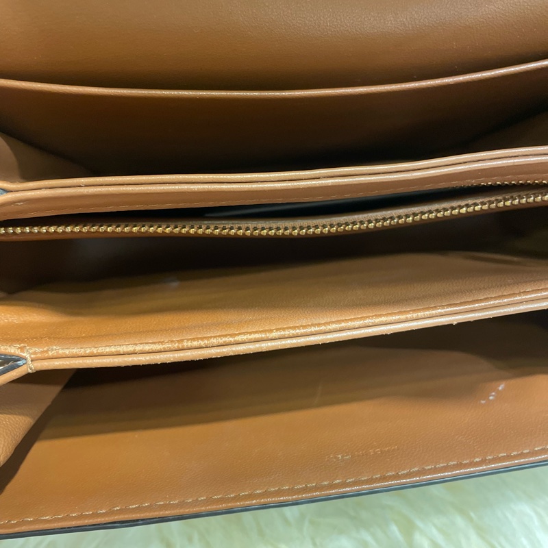 Celine Triomphe 皮革拼帆布-9