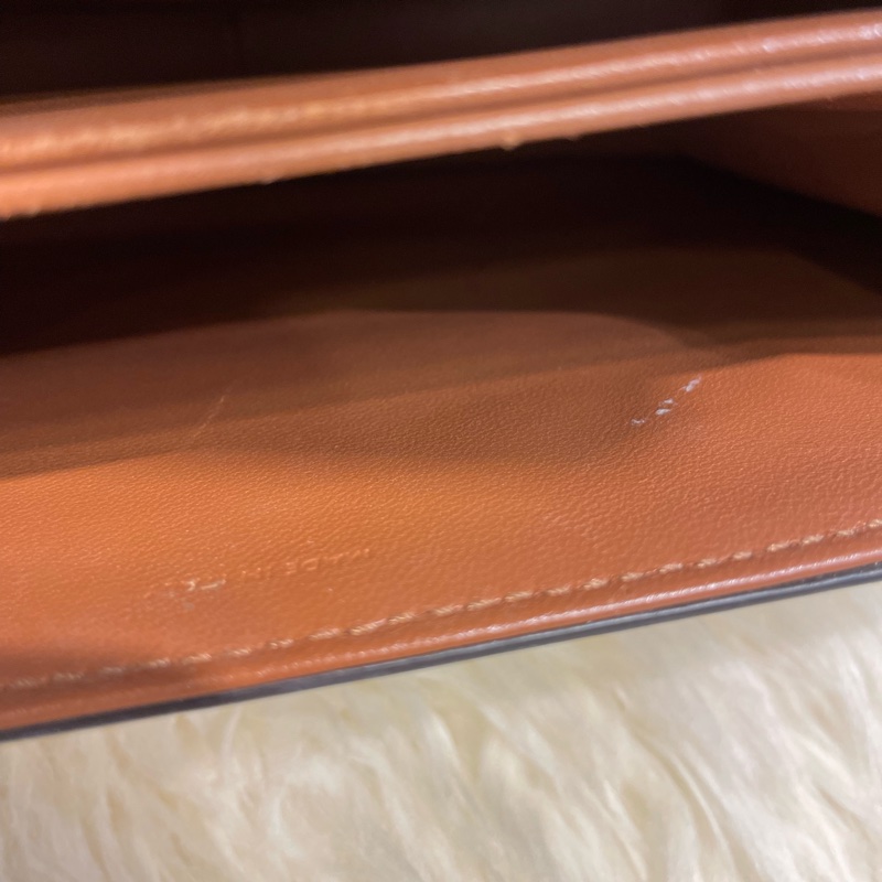 Celine Triomphe 皮革拼帆布-10