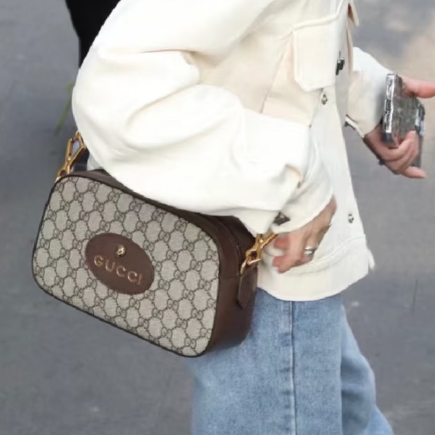 🐅GUCCI古馳NeoVintage系列虎頭相機包 🦊烏木色-1