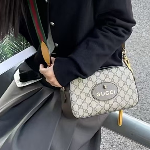🐅GUCCI古馳NeoVintage系列虎頭相機包 🦊烏木色-2