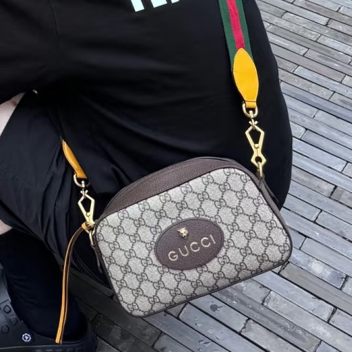 🐅GUCCI古馳NeoVintage系列虎頭相機包 🦊烏木色-3