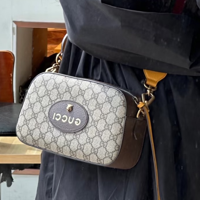🐅GUCCI古馳NeoVintage系列虎頭相機包 🦊烏木色-4