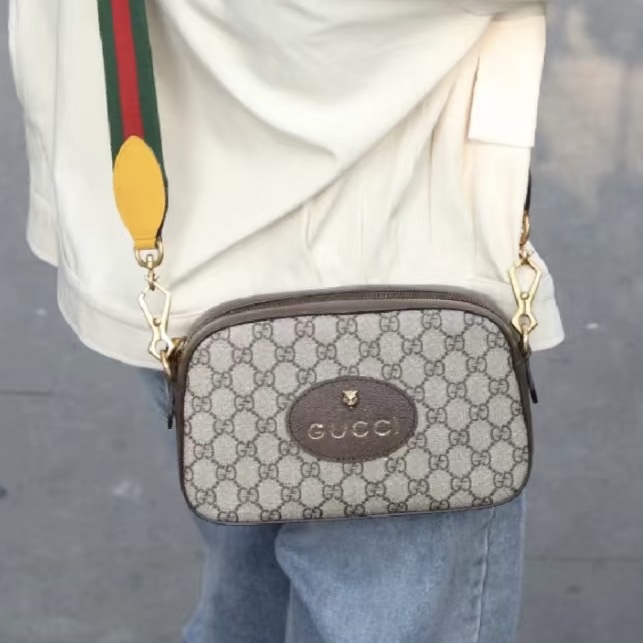 🐅GUCCI古馳NeoVintage系列虎頭相機包 🦊烏木色-5
