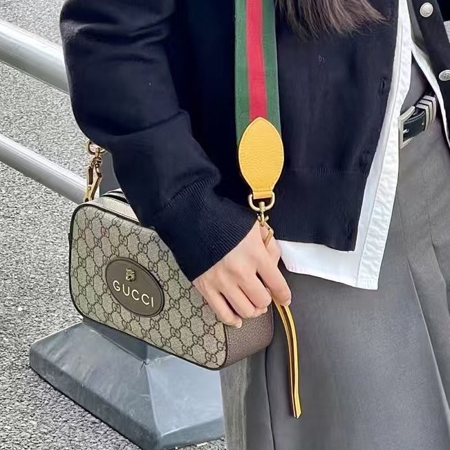🐅GUCCI古馳NeoVintage系列虎頭相機包 🦊烏木色-6