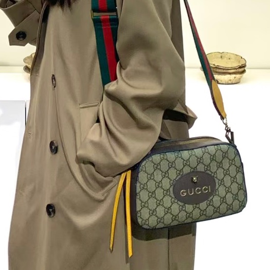 🐅GUCCI古馳NeoVintage系列虎頭相機包 🦊烏木色-7