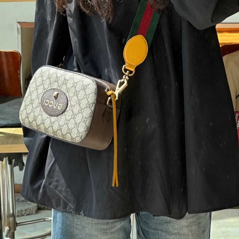 🐅GUCCI古馳NeoVintage系列虎頭相機包 🦊烏木色-8