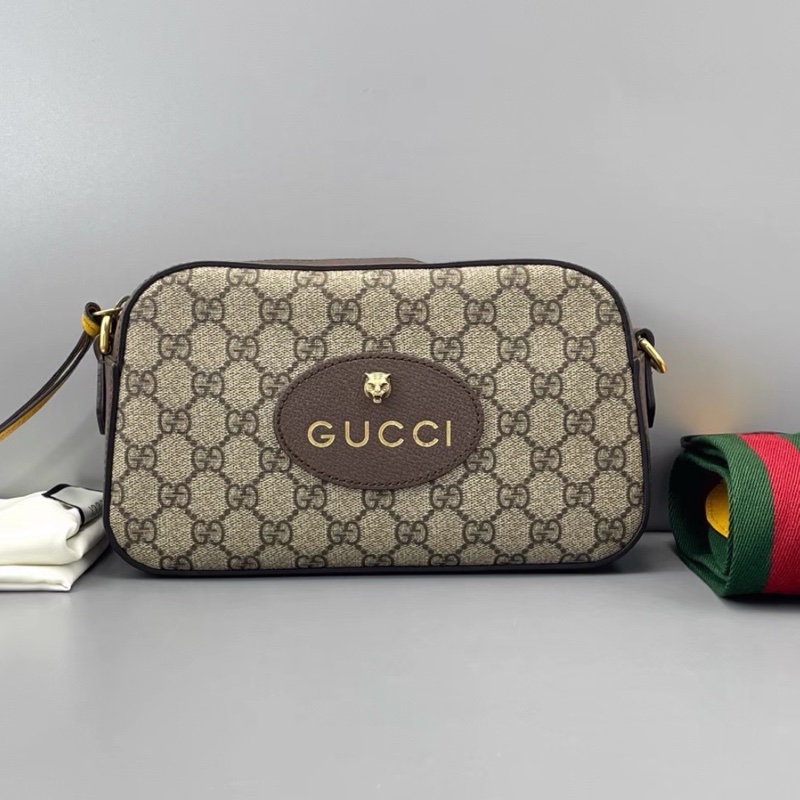 🐅GUCCI古馳NeoVintage系列虎頭相機包 🦊烏木色-10