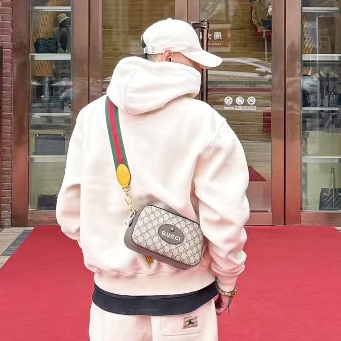 🐅GUCCI古馳NeoVintage系列虎頭相機包 🦊烏木色-19