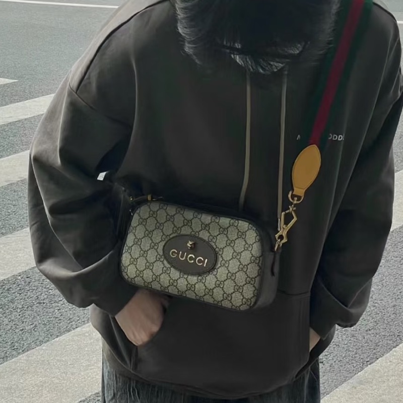 🐅GUCCI古馳NeoVintage系列虎頭相機包 🦊烏木色-22