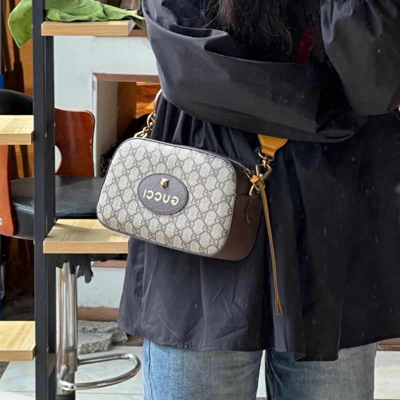 🐅GUCCI古馳NeoVintage系列虎頭相機包 🦊烏木色-25