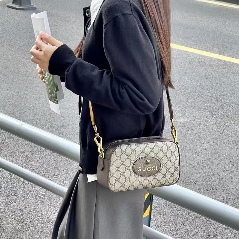 🐅GUCCI古馳NeoVintage系列虎頭相機包 🦊烏木色-28