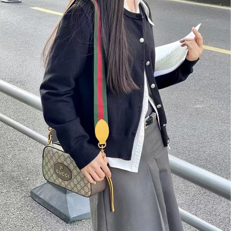 🐅GUCCI古馳NeoVintage系列虎頭相機包 🦊烏木色-29