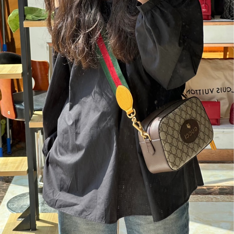 🐅GUCCI古馳NeoVintage系列虎頭相機包 🦊烏木色-37