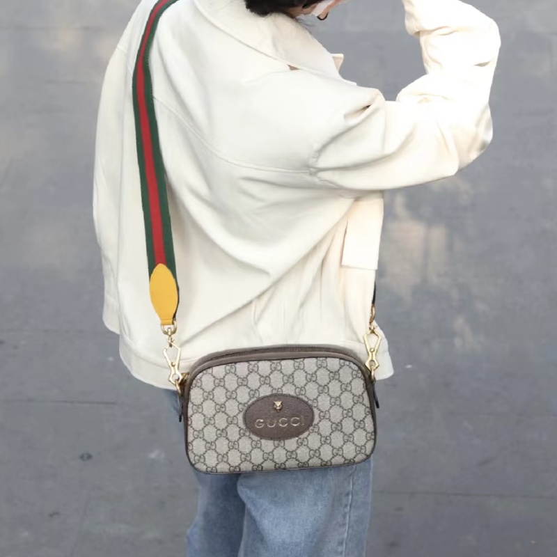 🐅GUCCI古馳NeoVintage系列虎頭相機包 🦊烏木色-38