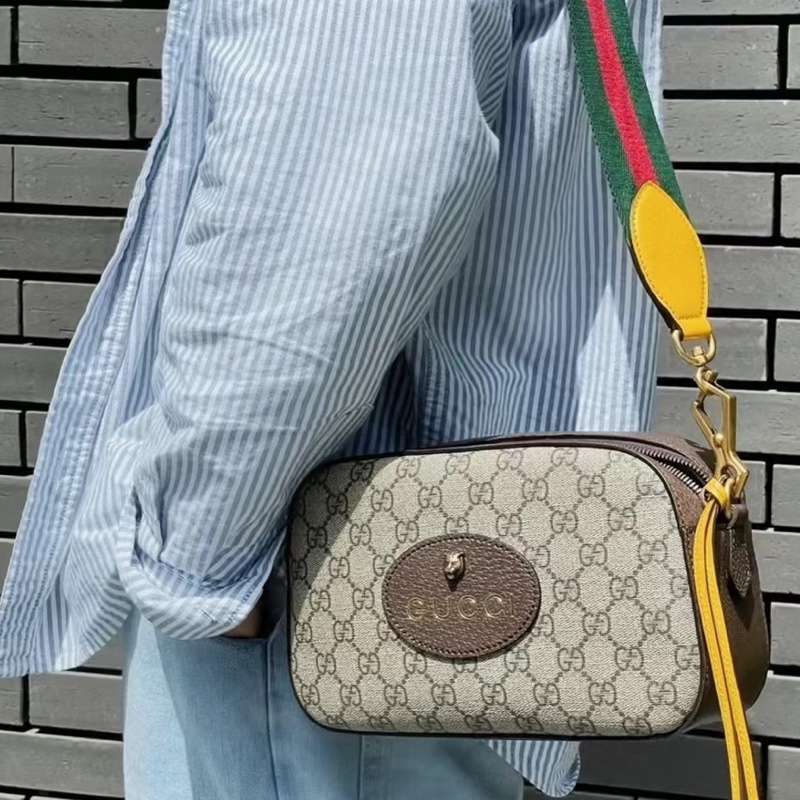 🐅GUCCI古馳NeoVintage系列虎頭相機包 🦊烏木色-40