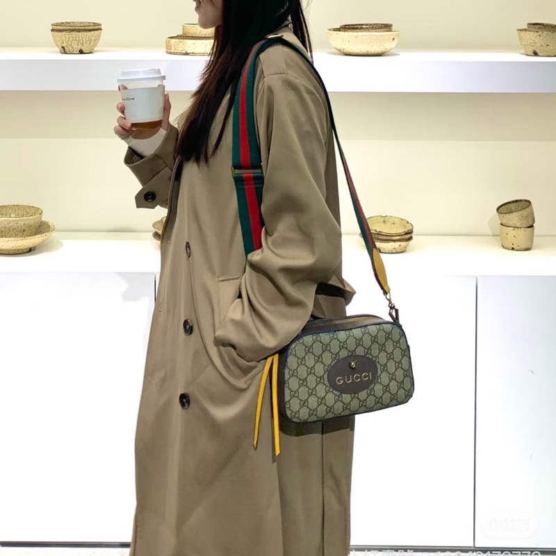 🐅GUCCI古馳NeoVintage系列虎頭相機包 🦊烏木色-41