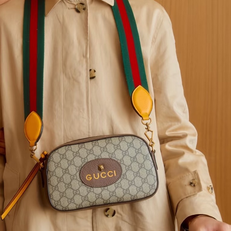 🐅GUCCI古馳NeoVintage系列虎頭相機包 🦊烏木色-42