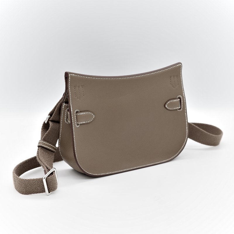 Hermès 愛馬仕 大象灰 Evercolor 牛皮革 Mini Jypsiere 肩背包 W刻 防塵袋 紙盒 購證-4