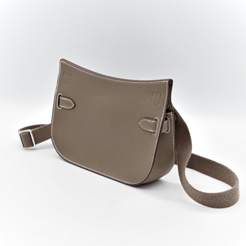 Hermès 愛馬仕 大象灰 Evercolor 牛皮革 Mini Jypsiere 肩背包 W刻 防塵袋 紙盒 購證-5