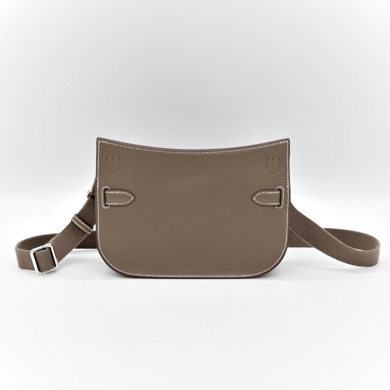 Hermès 愛馬仕 大象灰 Evercolor 牛皮革 Mini Jypsiere 肩背包 W刻 防塵袋 紙盒 購證-6