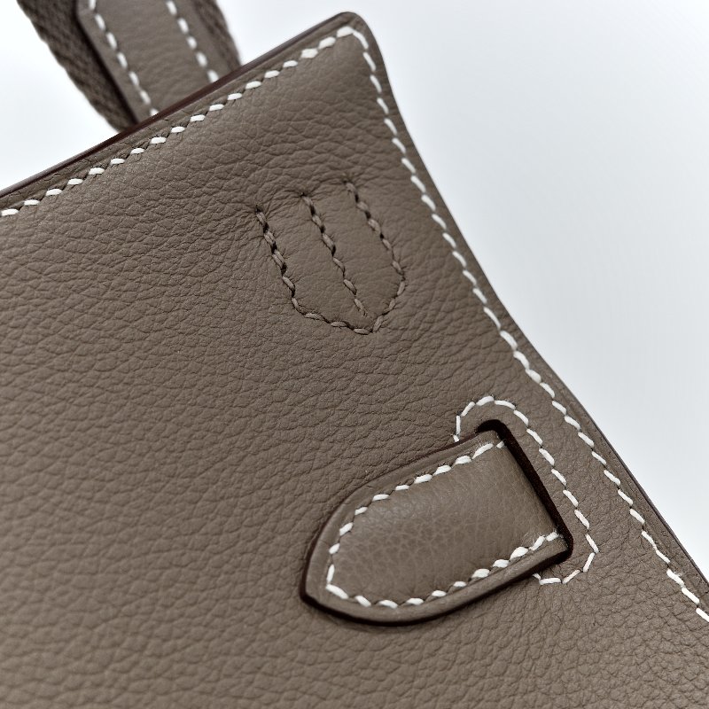 Hermès 愛馬仕 大象灰 Evercolor 牛皮革 Mini Jypsiere 肩背包 W刻 防塵袋 紙盒 購證-23