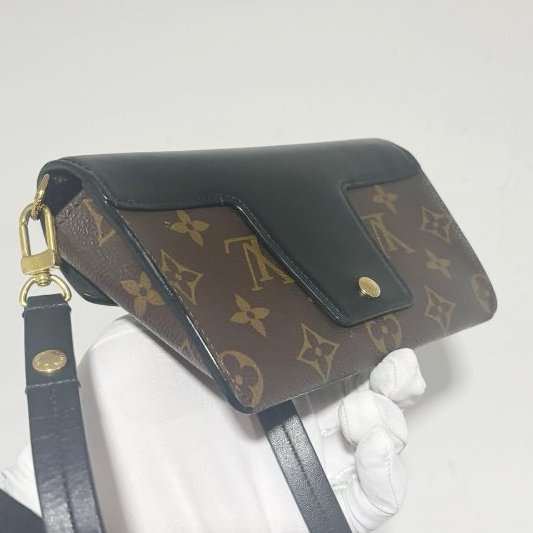 芯片款 路易威登/Louis Vuitton Padlock On Strap 老花拼黑色迷你鎖頭包-3