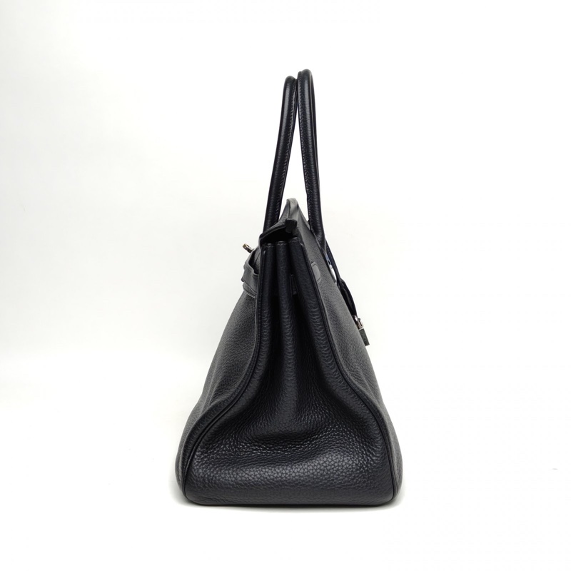 HERMES Birkin35深海藍TC皮框N銀扣-1