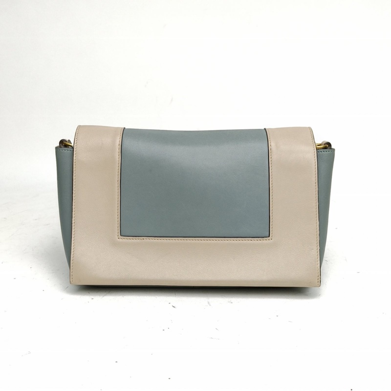 CELINE Frame小方包中號拼色牛皮金扣-2
