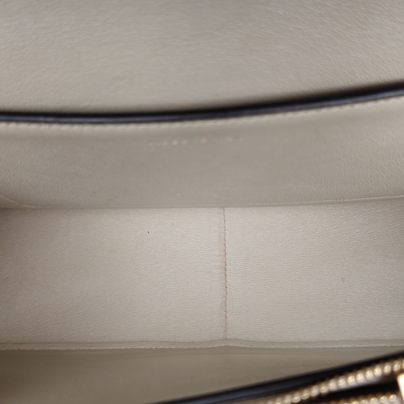 CELINE Frame小方包中號拼色牛皮金扣-4