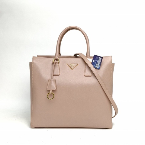 PRADA 粉色牛皮手提包