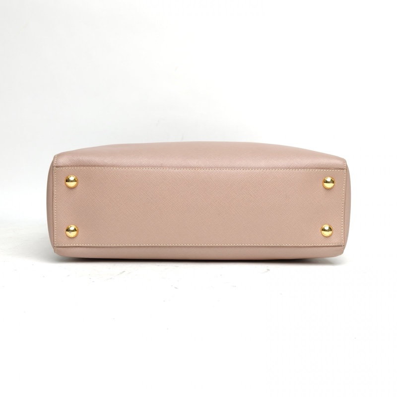 PRADA 粉色牛皮手提包-3