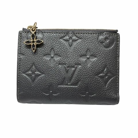 LOUIS VUITTON 路易威登 M12536 PORTEFEUILLE LISA 短夾 皮革 灰色 銀釦