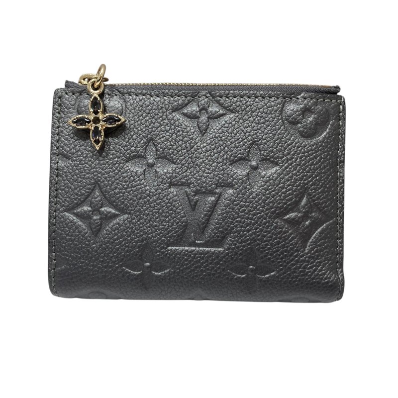 LOUIS VUITTON 路易威登 M12536 PORTEFEUILLE LISA 短夾 皮革 灰色 銀釦-0