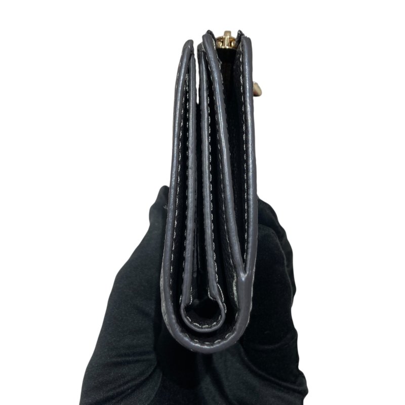 LOUIS VUITTON 路易威登 M12536 PORTEFEUILLE LISA 短夾 皮革 灰色 銀釦-2